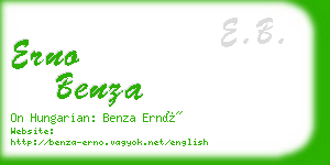 erno benza business card